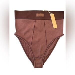 SKIMS Garnet High-Waisted Ribbed Briefs
